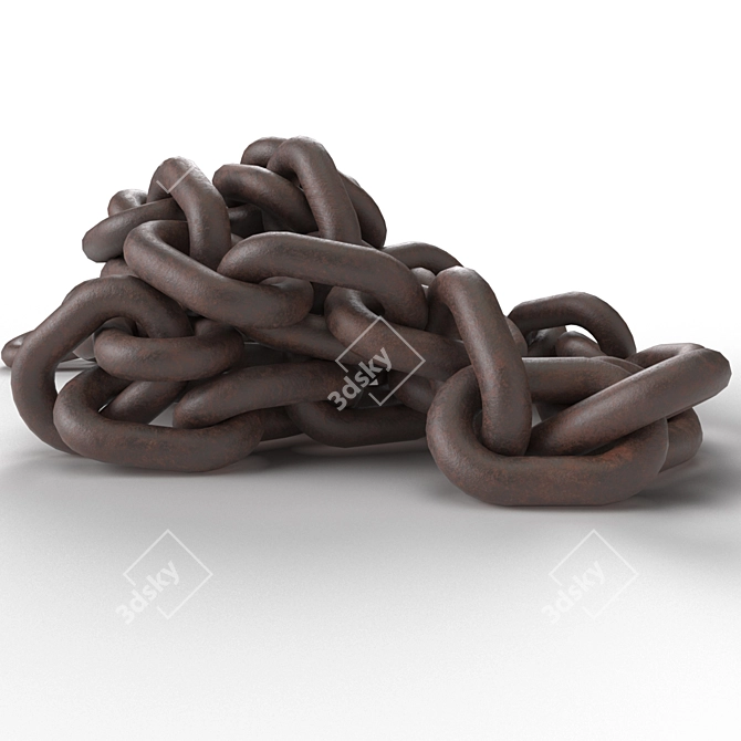 Rustproof Chain with 51 Links 3D model image 2