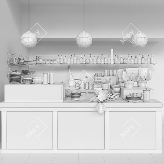 Title: Dot Cafe: Coffee, Cocktails, and More 3D model image 2