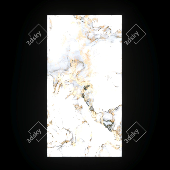 Illuminated Gray Onyx Wall Panel 3D model image 1