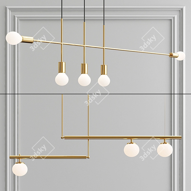 Satellite X Pendant: Contemporary Ceiling Light
Triple Kick: Black Ceiling Light by Volker Haug 3D model image 3