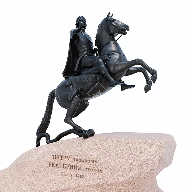 Peter the Great Monument - Bronze Horseman 3D model image 1