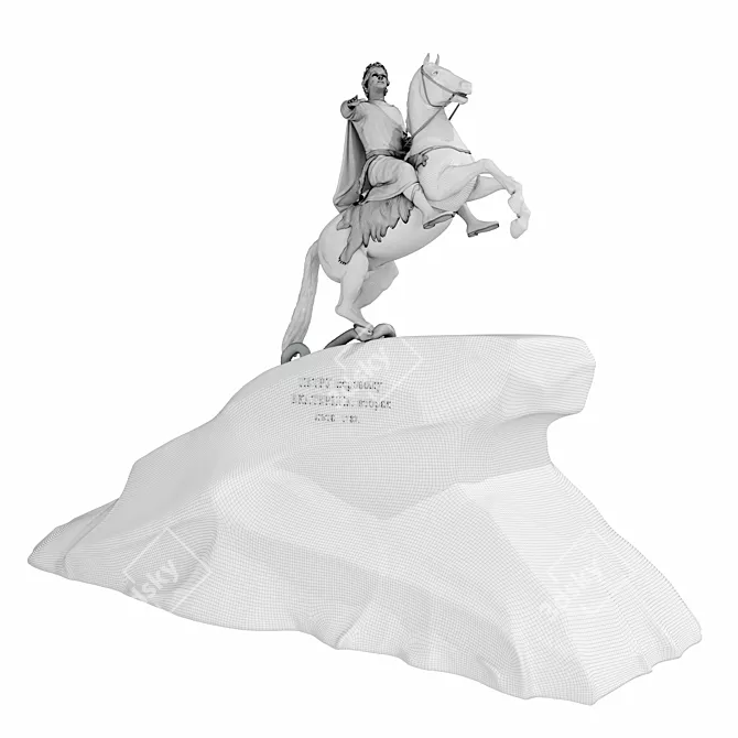 Peter the Great Monument - Bronze Horseman 3D model image 5
