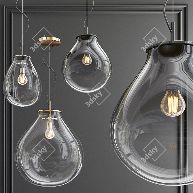 1. Blown Glass 6-Arm Chandelier Collection
2. Tim Blown Glass Pendant Lamp Collection
3. Chandelier 3D model image 3