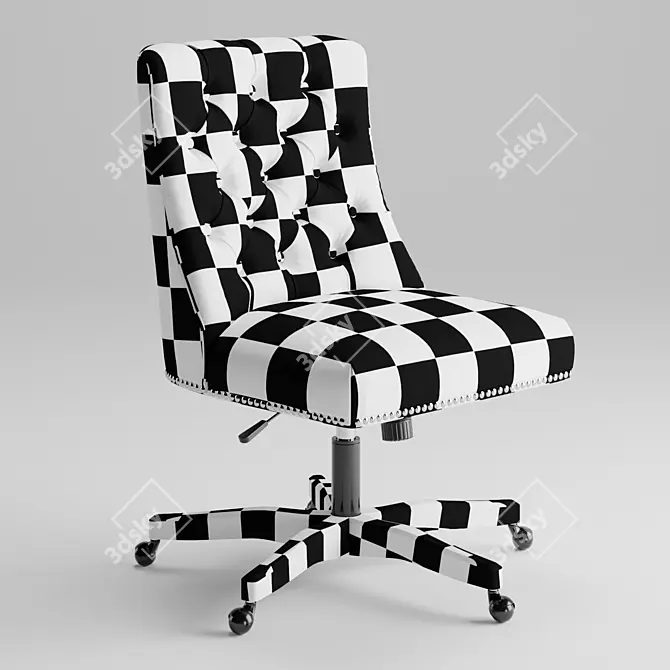 Elevate Your Office: Gray Honor Chair 3D model image 3