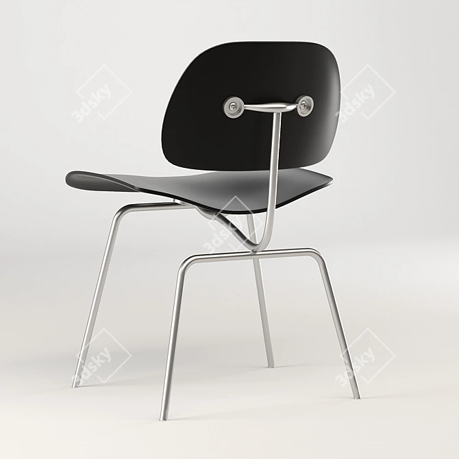 Revamped Eames DCM Chair 3D model image 2