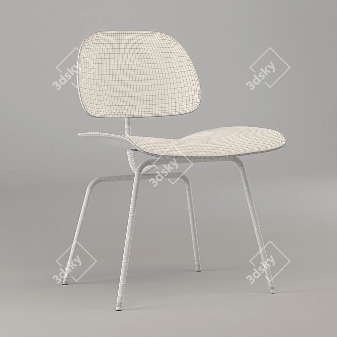 Revamped Eames DCM Chair 3D model image 4