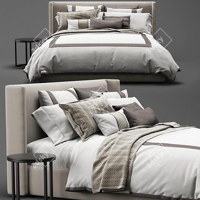 RH Lawson Bed - Stylish and Elegant Furniture 3D model image 2