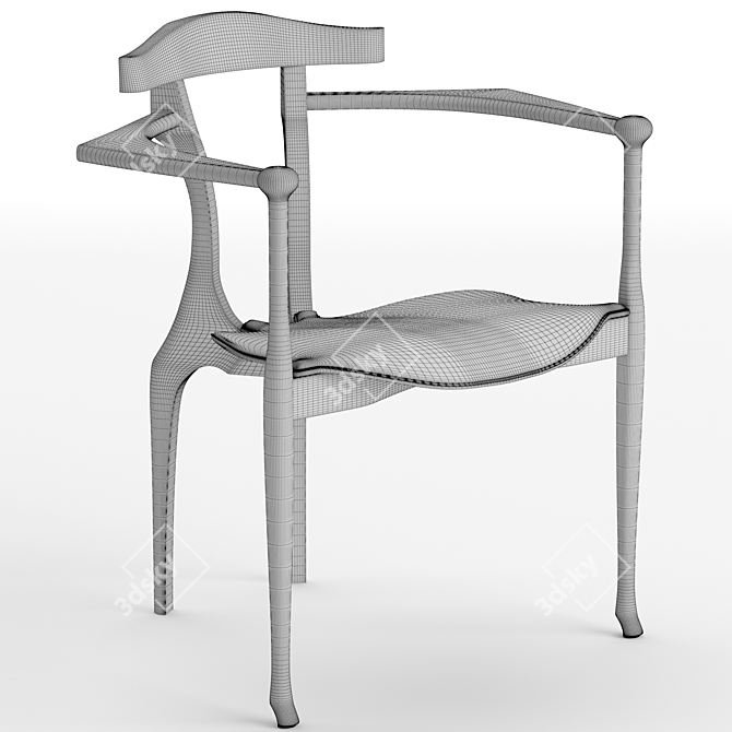 Barcelona Design Gaulino Chair: Stylish, Compact, Comfortable 3D model image 5