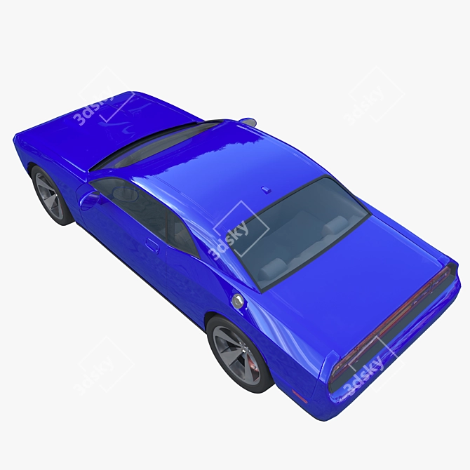 Muscle Car Challenger: Sleek and Powerful 3D model image 4