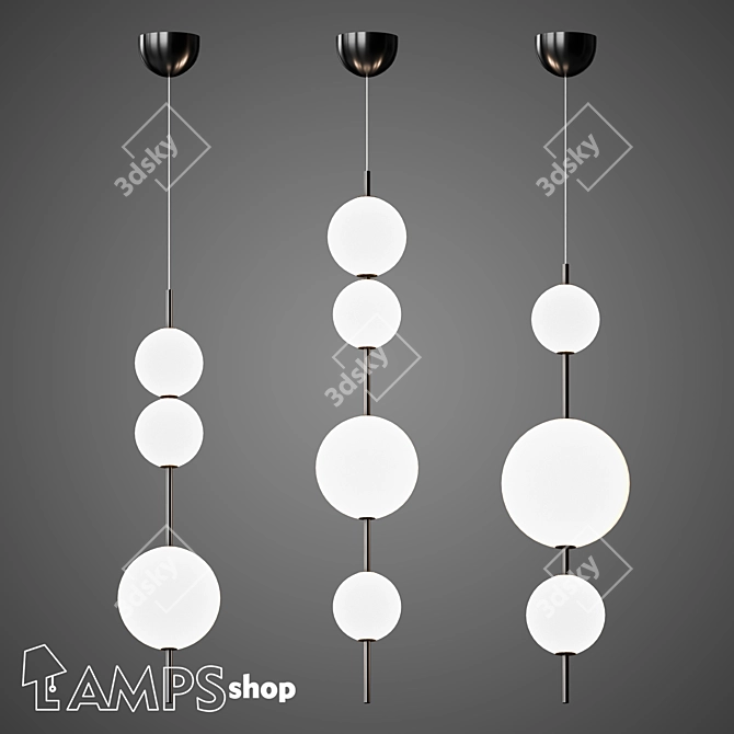 Elegant Chaplet Chandelier: Perfect Lighting Solution 3D model image 1