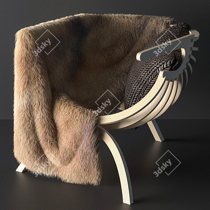 Modern Comfort Chair 3D model image 2
