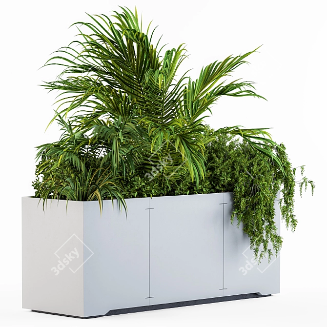 Tropical Gray Plants Box 3D model image 2