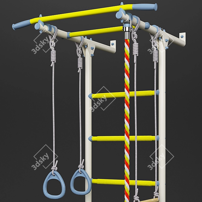 ROMANA_S1 Swedish Wall Fitness Unit 3D model image 2