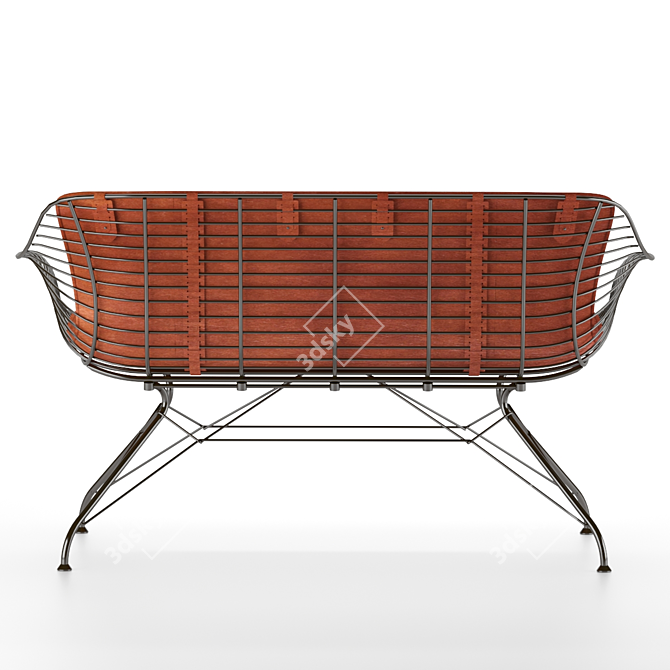 Modern Wire Lounge Sofa 3D model image 2