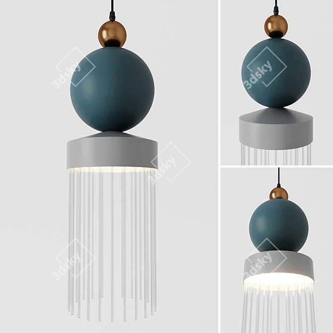 Quri Pendant Light: Elegant and Adjustable 3D model image 1