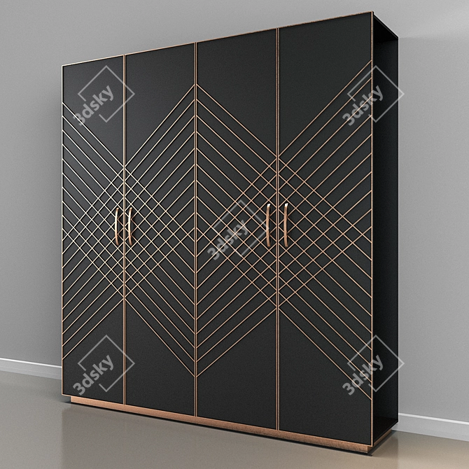 Modern Wooden Cabinet Furniture 3D model image 3