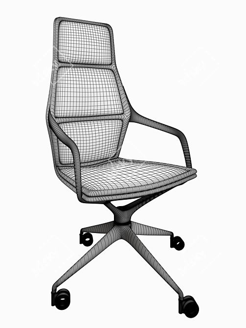 Modern Ray Conference Chair 3D model image 4