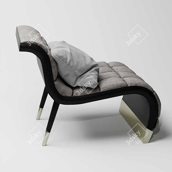 Ferre Bonnie_2: Elegant Armchair with Bronze Accent 3D model image 2