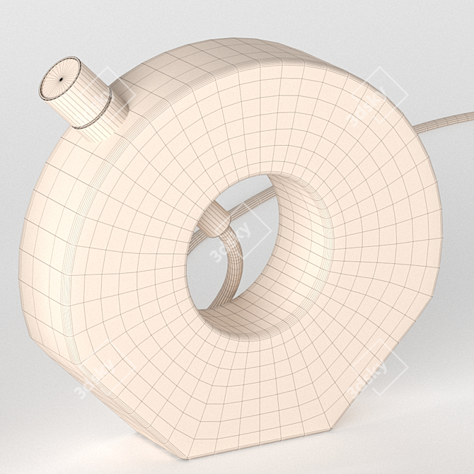 Elegant Portoro Marble Table Lamp 3D model image 2