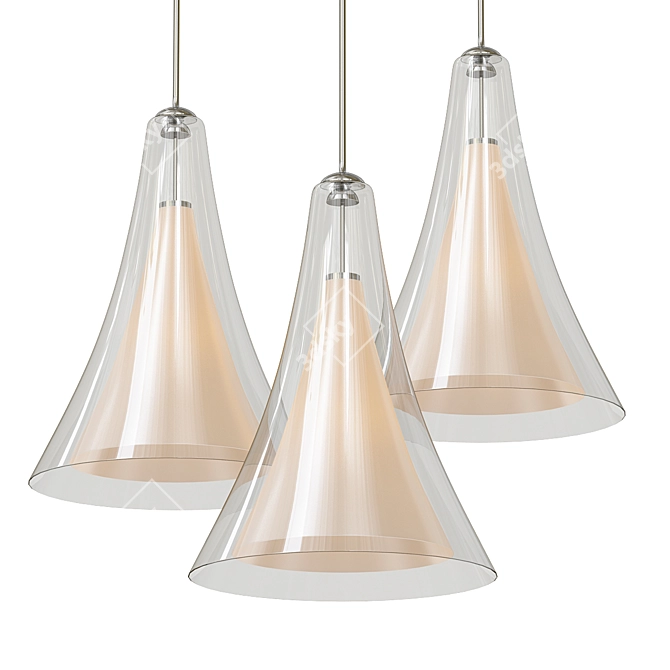 Elegant Tech Lighting Pendant 3D model image 1