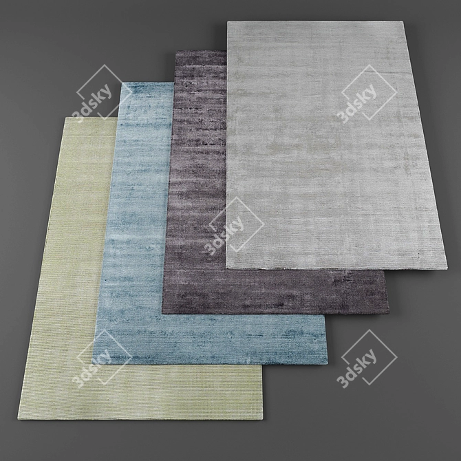 Elegant Collection of Rugs 3D model image 1