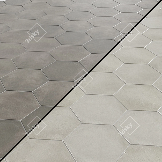 Firezen: Premium Ceramic Tiles - Cuoio, Tabacco, Dorato, Nero, Deco Fiore, Grigio, Bian 3D model image 3