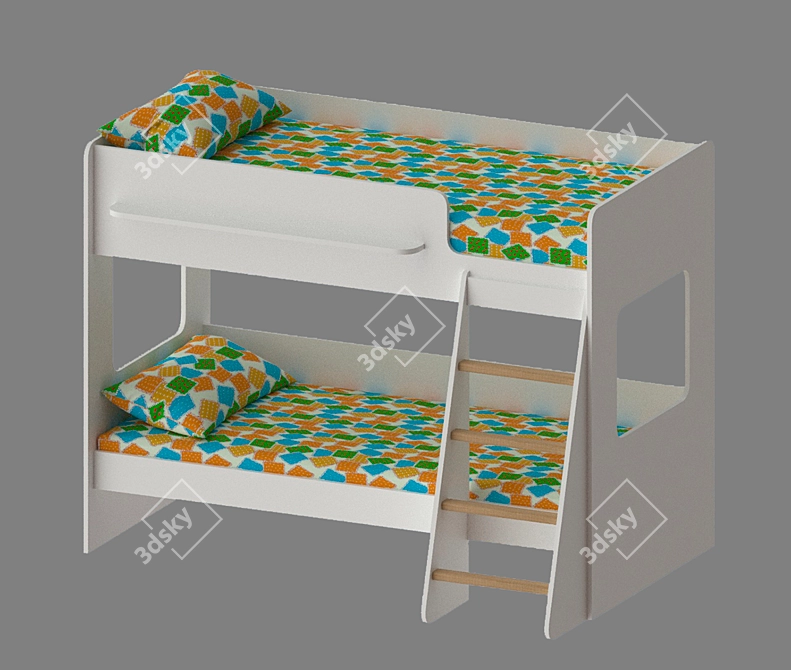 Elevate Sleep: Kids Bunk Bed 3D model image 1