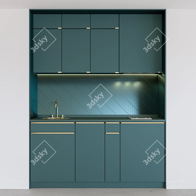 Green Dream Kitchen 3D model image 1