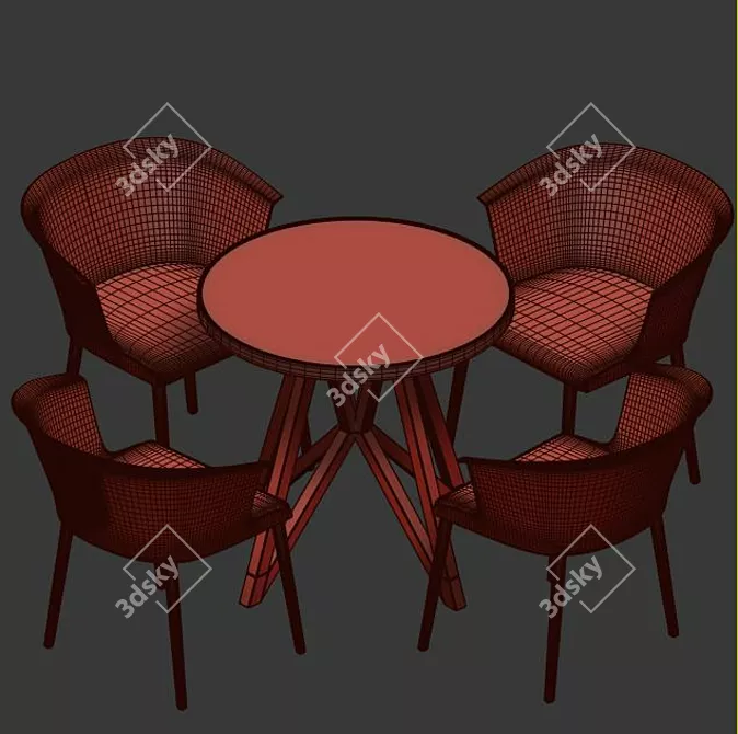 4union Dining Set: Modern Style and Premium Quality 3D model image 2