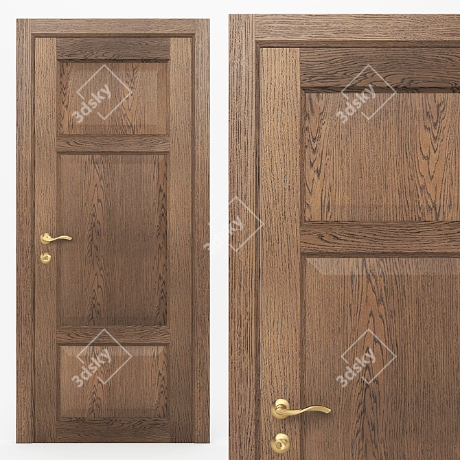 ELEGANCE 6_02: Stylish 3D Door Design 3D model image 1