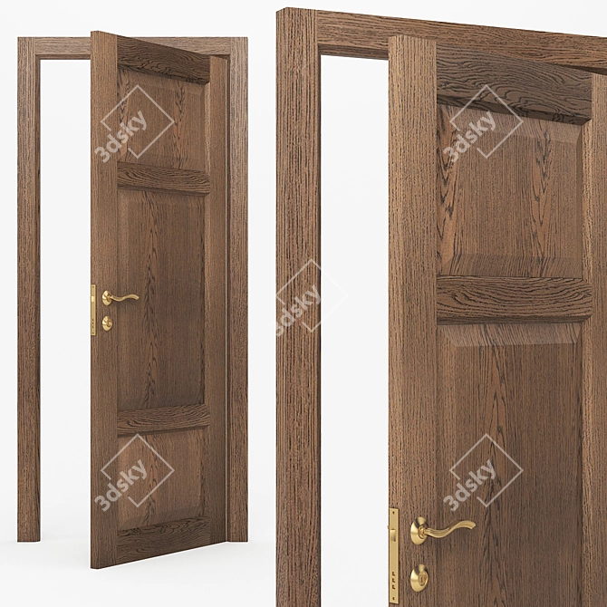 ELEGANCE 6_02: Stylish 3D Door Design 3D model image 3