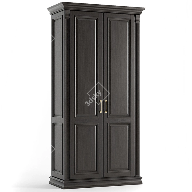 Gothic 2-Door Rimar Wardrobe 3D model image 1