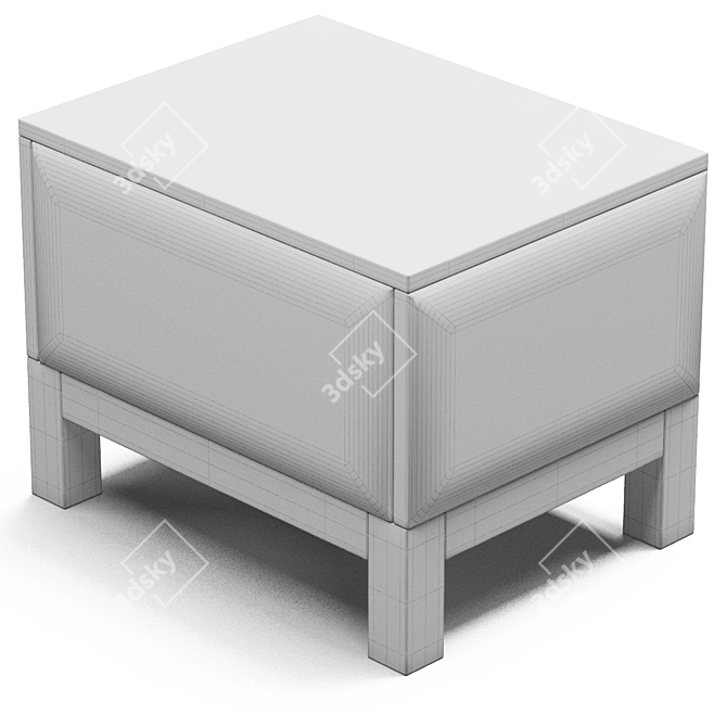 Modern 3D TUMB Nightstand 3D model image 2