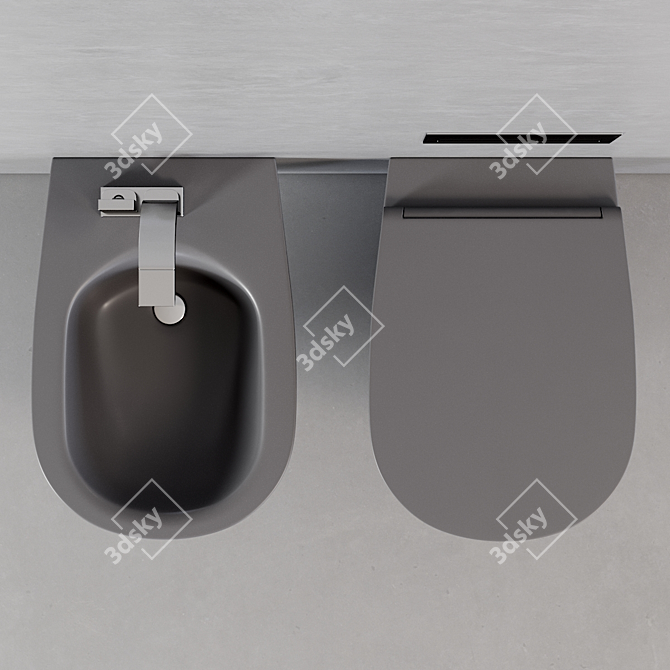 Ceramica Flaminia LO Wall-Hung WC: Sleek and Stylish Basin 3D model image 4