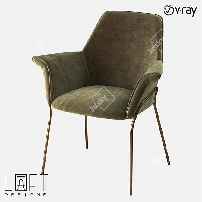 Modern Metal Chair: LoftDesign 31004 3D model image 1