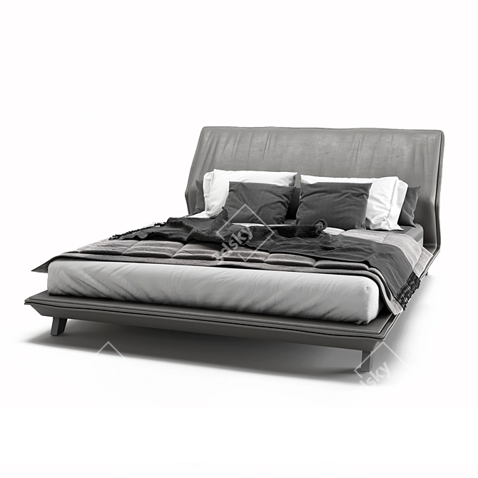 Elegant 3D Bed Design 3D model image 6