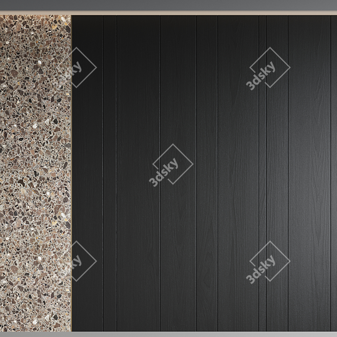 Elegant Wall Panel Design 3D model image 4