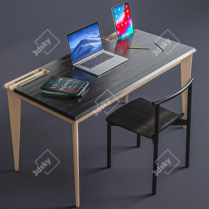 Modern Work Table for Efficient Workflow 3D model image 1