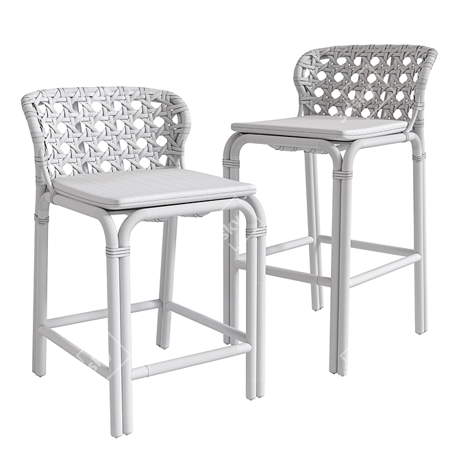 McGuire Exalt Stools: Versatile and Stylish 3D model image 3