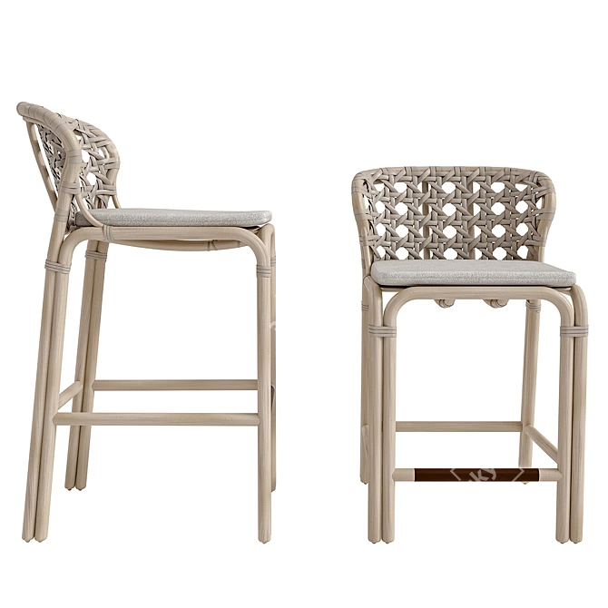 McGuire Exalt Stools: Versatile and Stylish 3D model image 6