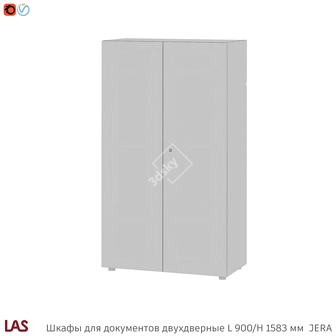 OM Document Cabinets L900mm H1583mm: JERA Tops & Sides Set 3D model image 2