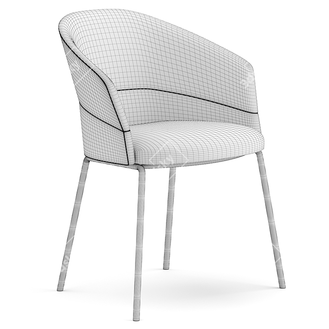 Viccarbe Copa Metal Base Chair 3D model image 3