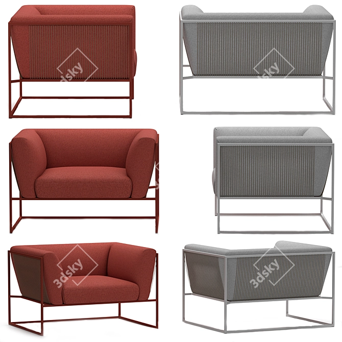 ARPA Armchair: Italian Elegance for Your Space 3D model image 1