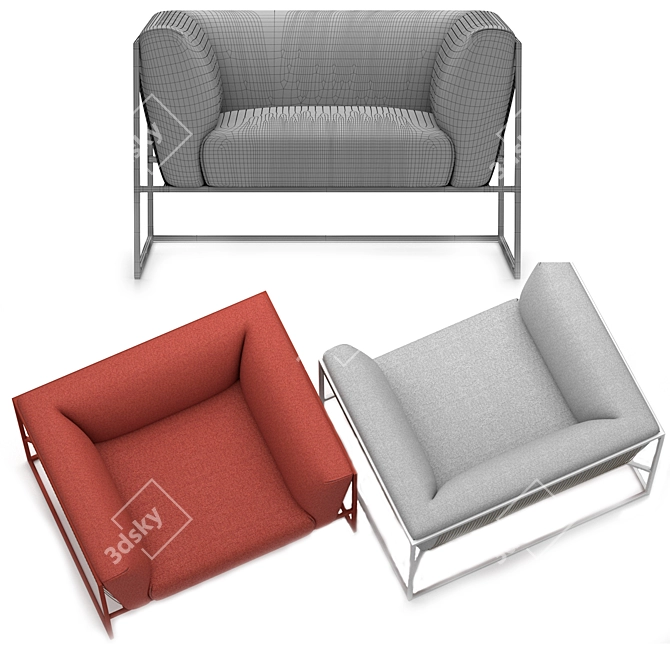 ARPA Armchair: Italian Elegance for Your Space 3D model image 2