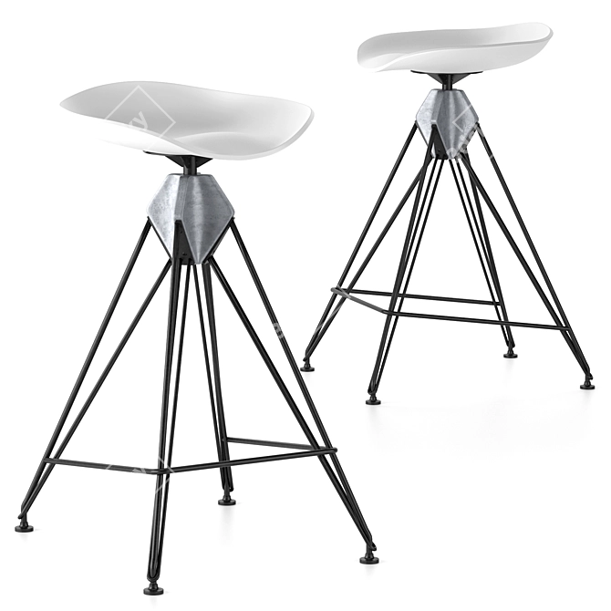 District Eight Kahn Bar Stool 3D model image 1