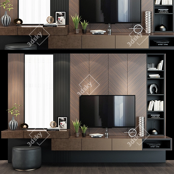 Modern TV Shelf - Stylish and Practical 3D model image 1