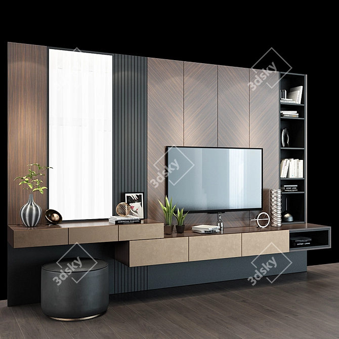 Modern TV Shelf - Stylish and Practical 3D model image 3