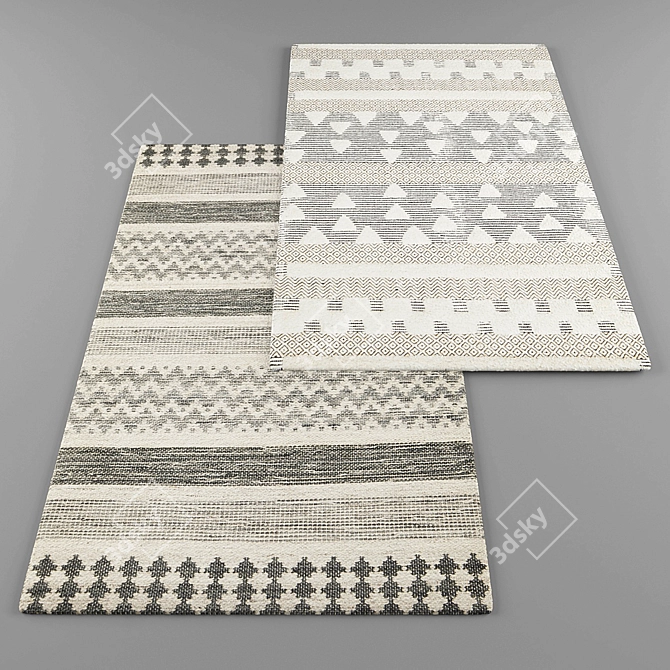 Modern Style Rugs Set 3D model image 2