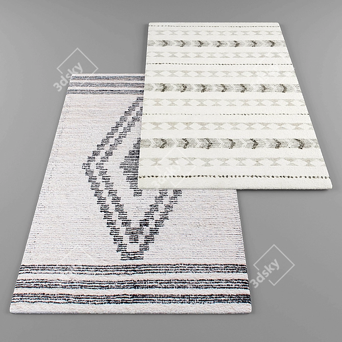 Modern Style Rugs Set 3D model image 3