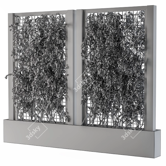 Elegant Gray Ivy Box Plants 3D model image 3